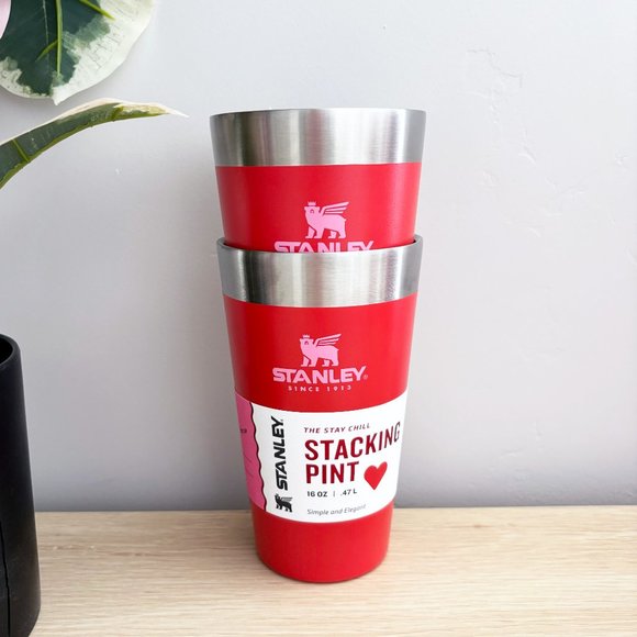 TWO 16 oz. Red Valentine Stanley Stacking Pinks - Limited Edition - Picture 3 of 4